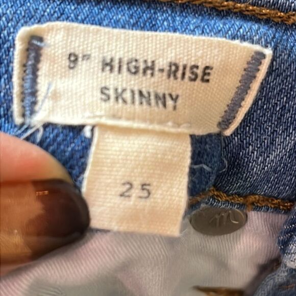 Madewell 9” high-rise skinny front seam jeans size 25 - Picture 12 of 13